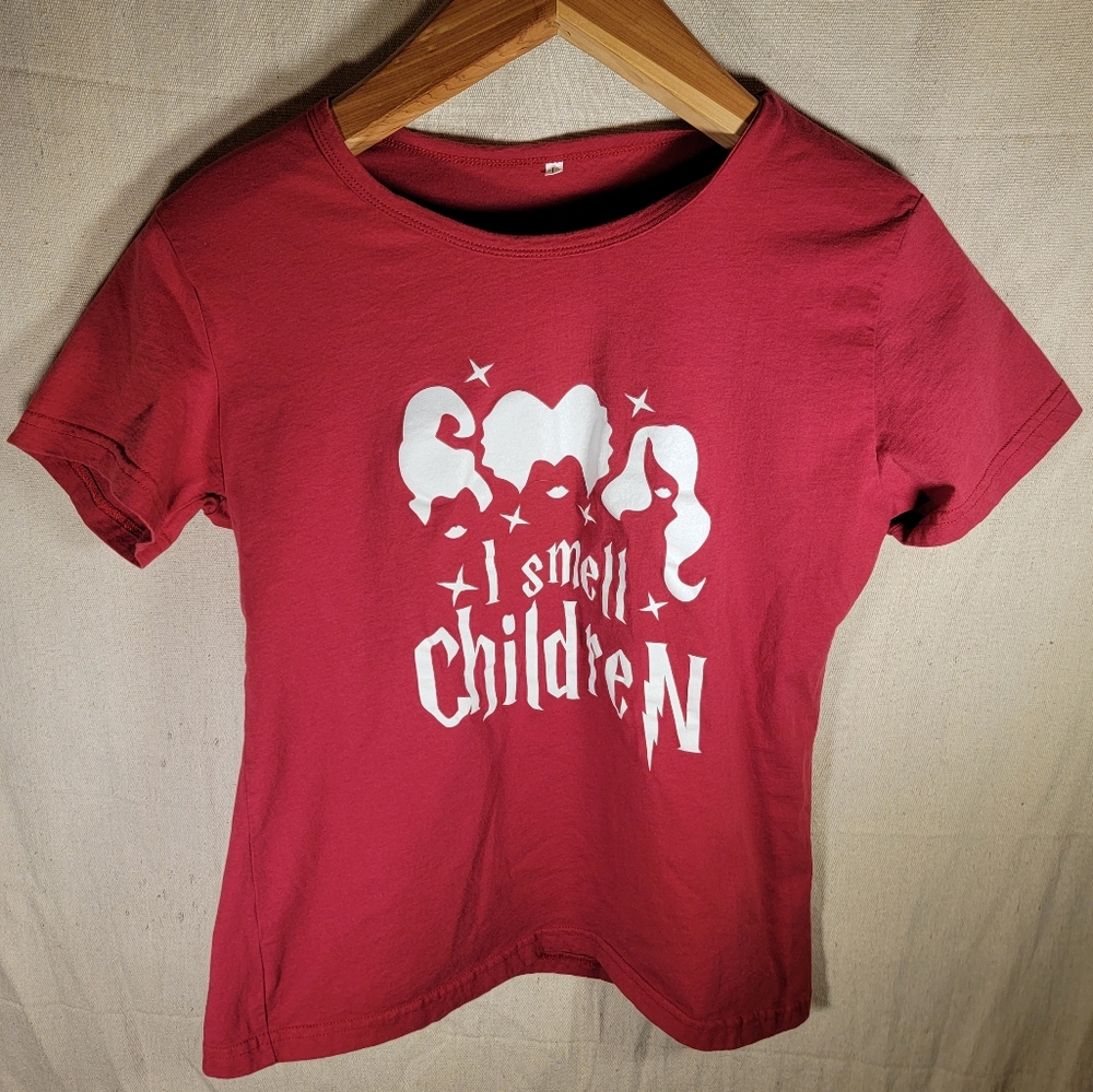I Smell Children Hocus-Pocus three witches Halloween shirt size large